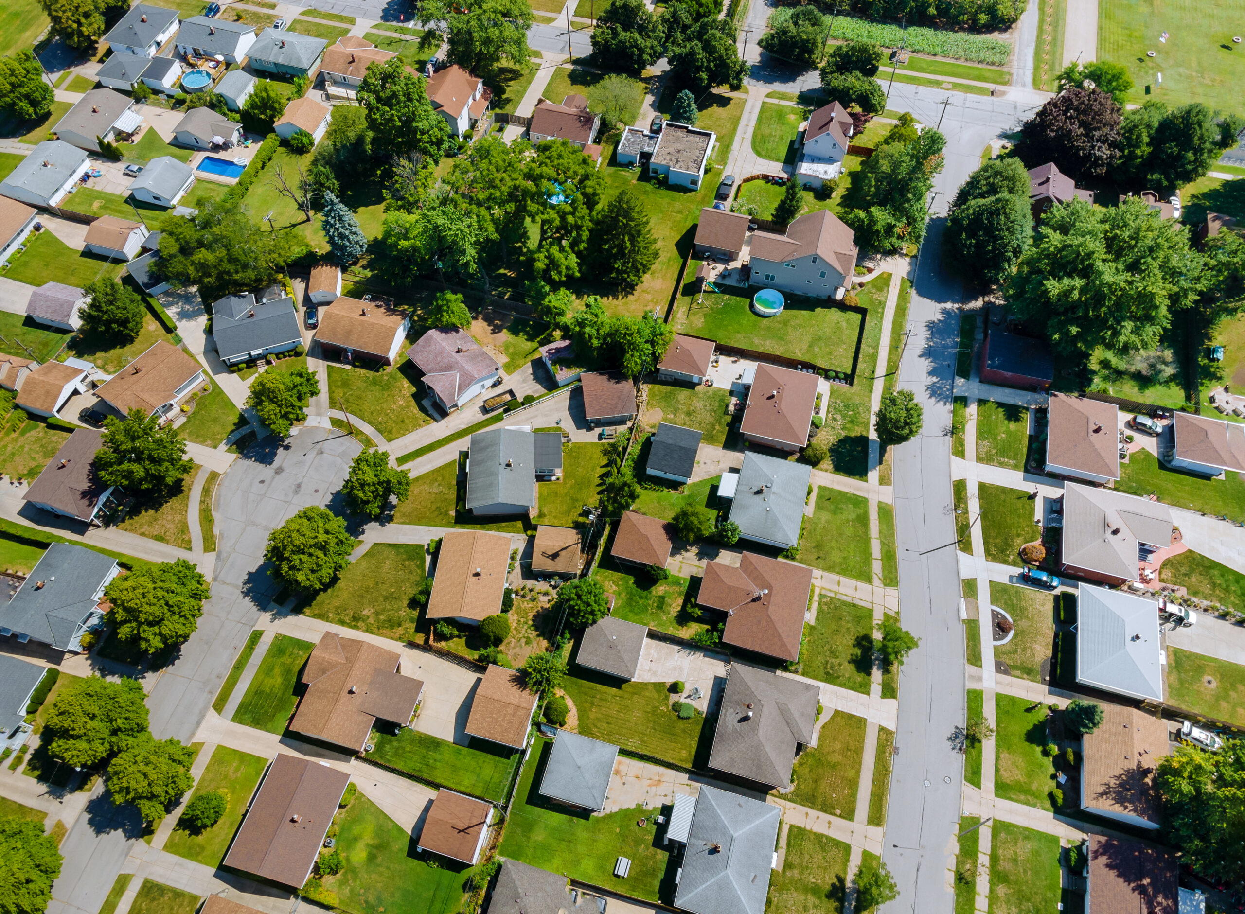 Aerial,Roofs,Of,The,Houses,In,The,Urban,Landscape,Of