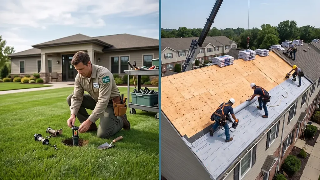 Comparison of routine HOA maintenance as an operating expense and major component repair as a reserve expense