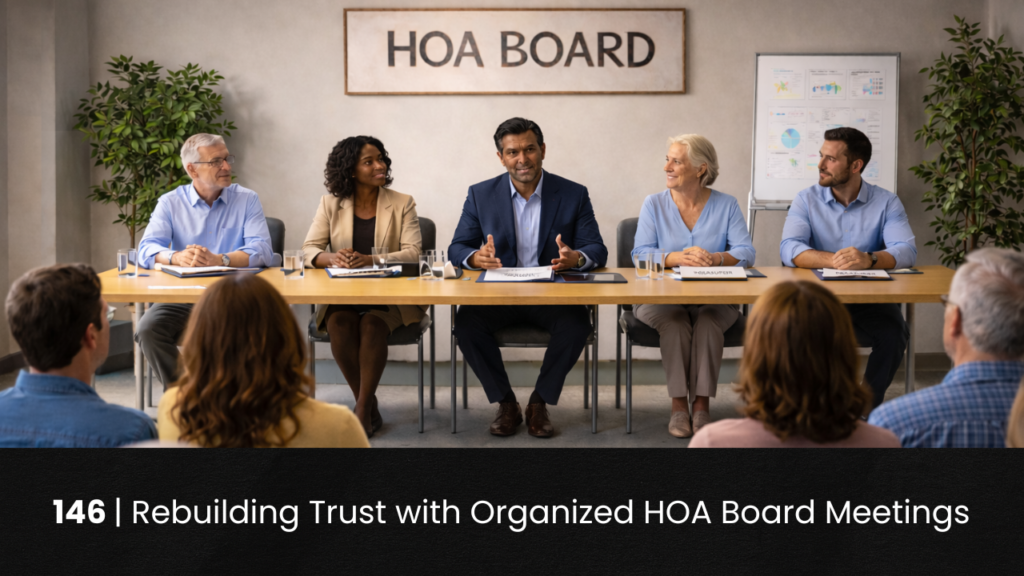 146 | Rebuilding Trust with Organized HOA Board Meetings hoa-podcast
