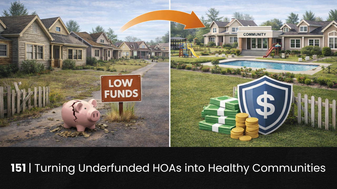 151 | HOA Board Heroes: Turning Underfunded HOAs into Healthy Communities hoa-podcast