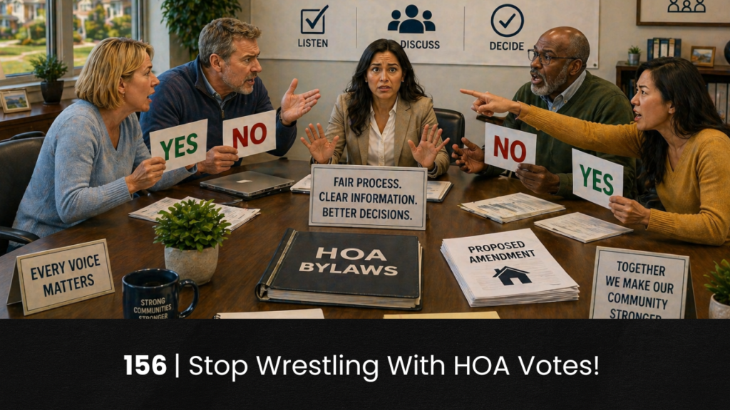 156 | Stop Wrestling With HOA Votes! hoa-podcast