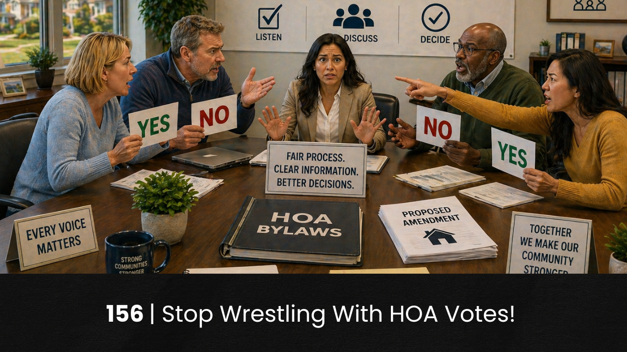 156 | Stop Wrestling With HOA Votes! hoa-podcast