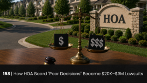 158 | How HOA Board "Poor Decisions" Become $20K–$3M Lawsuits hoa-podcast