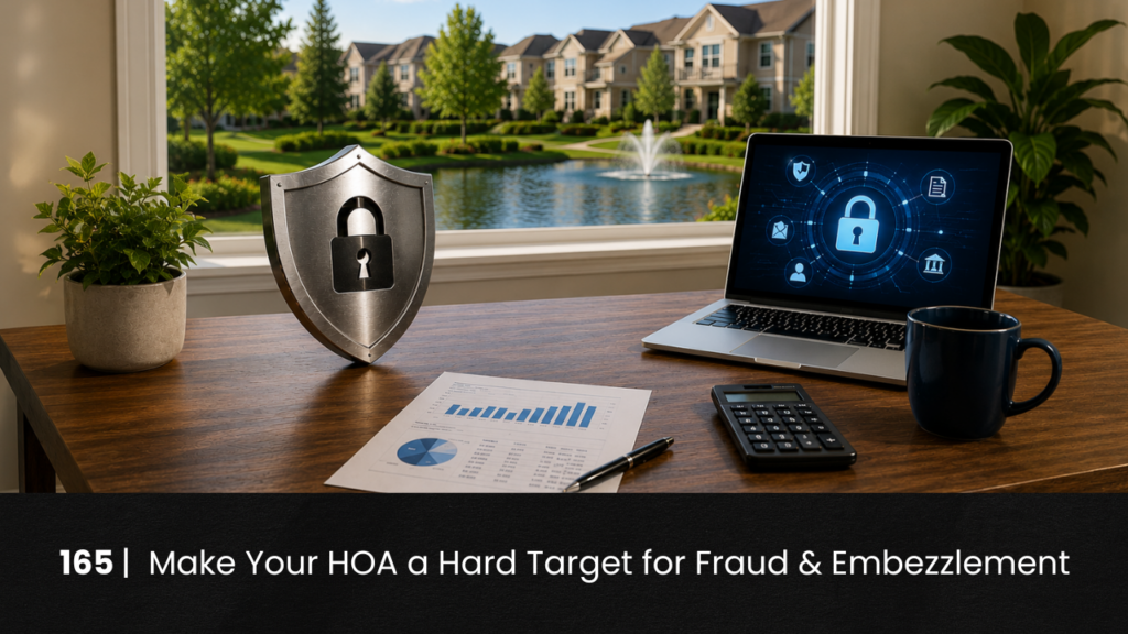 165 | Make Your HOA a Hard Target for Fraud & Embezzlement hoa-podcast