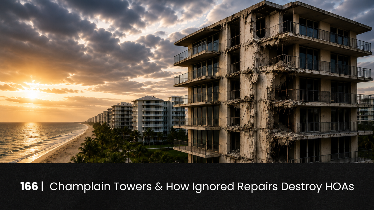 166 | Champlain Towers & How Ignored Repairs Destroy HOAs hoa-podcast
