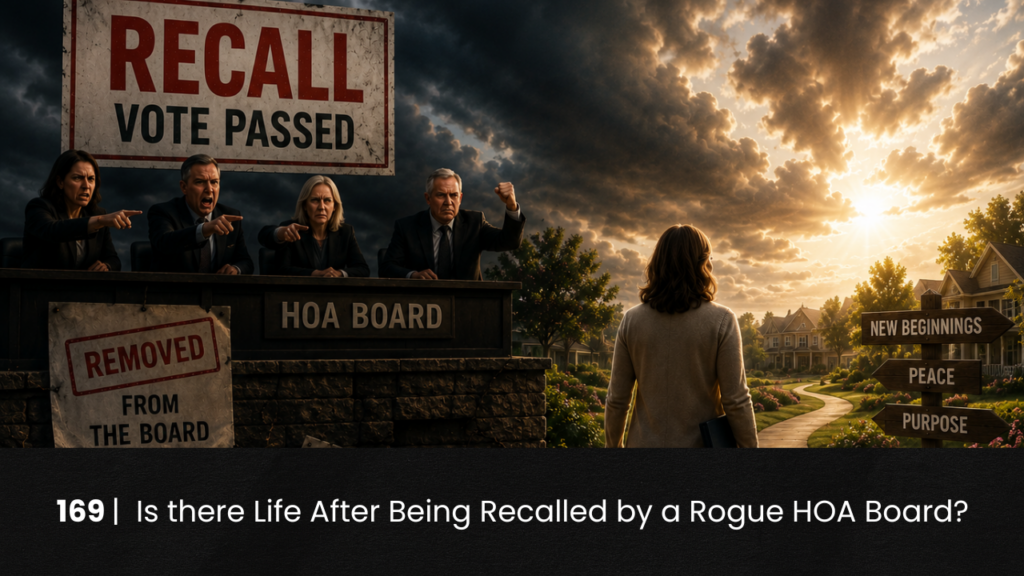 169 | Is there Life After Being Recalled by a Rogue HOA Board? hoa-podcast