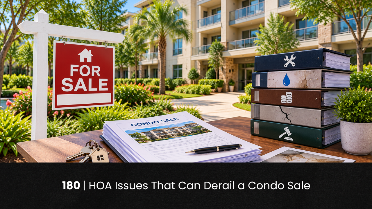 180 | HOA Issues That Can Derail a Condo Sale hoa-podcast